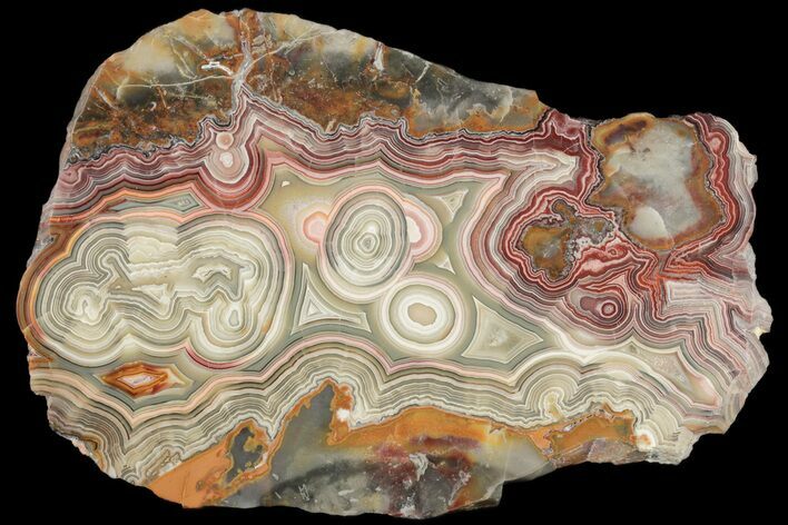 Polished Crazy Lace Agate Slab - Mexico #188847